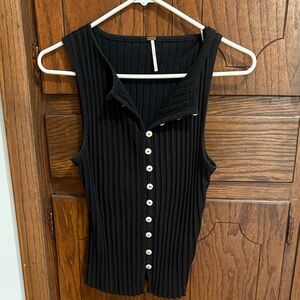 Free people button front tank top